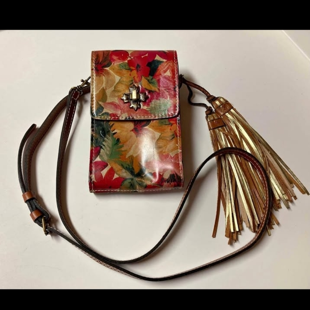 Patricia Nash Italian Leather Phone Crossbody Bag